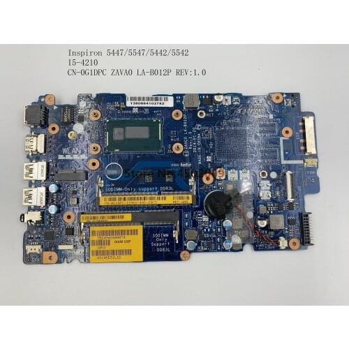 CN-0G1DPC 0G1DPC G1DPC LA-B012P for dell Dell Inspiron 5447 5442 5542 5547 laptop motherboard i5-4210u