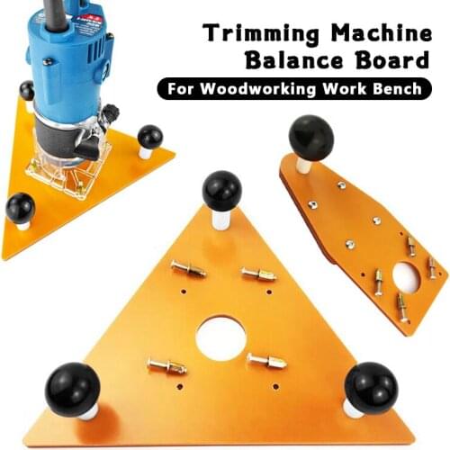 Woodworking Trimmer Router Balancing Board With Handle Flip Board Woodworking Work Bench Chamfering Trimming Table