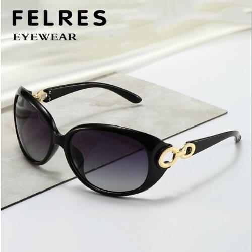 FELRES Fashion Luxury Women Polarized Sunglasses Elegant Oversize Glasses UV400 Driving Travel Ladies Glasses NEW F122