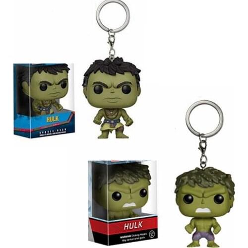 With retail box Keychain Movie Pocket Keychain HULK Action Figure collectible toys for children