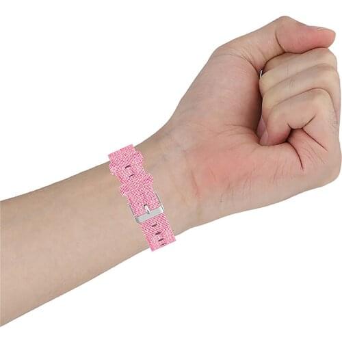 Canvas Watch Band Wristwatch Strap Bracelet Belt with Tool for Garmin forerunner 45 forerunner 45S Swim2