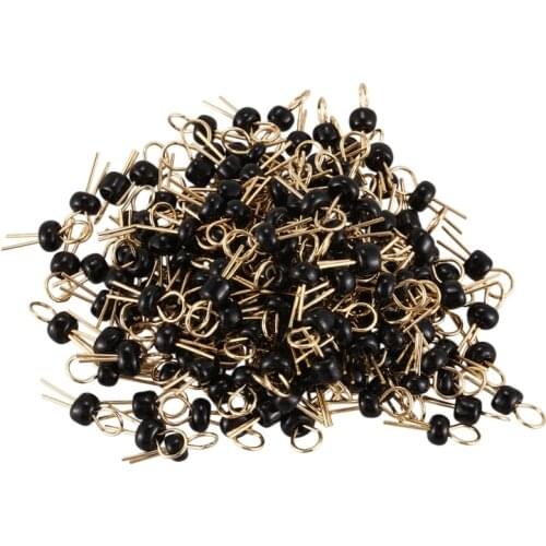HOT-200Pcs Black Gold Tone Soldering PCB Board Breadboard Test Point Pin