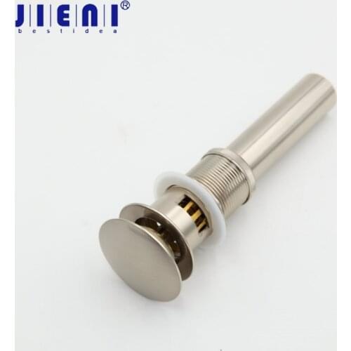 JIENI Nickel Brushed Pop Up Without With Overflow Lavatory Sink Drain Basin Sink Bathroom Basin Sink Use Bathroom Accessories