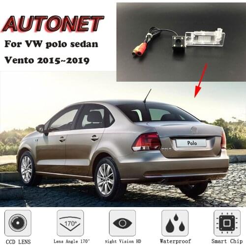 AUTONET Backup Rear View camera For Volkswagen VW polo sedan Vento 2015 2016 2017 2018 2019 license plate camera/parking Camera