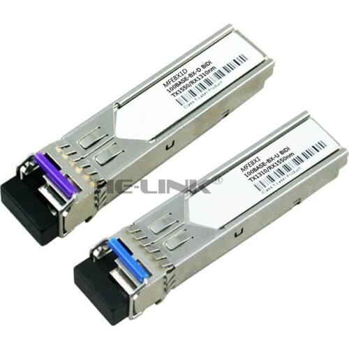 LODFIBER MFEBX1/MFEBX1D CISCO Compatible 100M 1310/1550nm BiDi 20km Transceiver