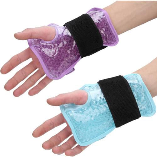 Reusable Wrist Ice Pack Gel Strap Wrap Hot Cold Compress Therapy Pain Relief for Hand Foot Wrist Elbow Sports Injuries Arthritis