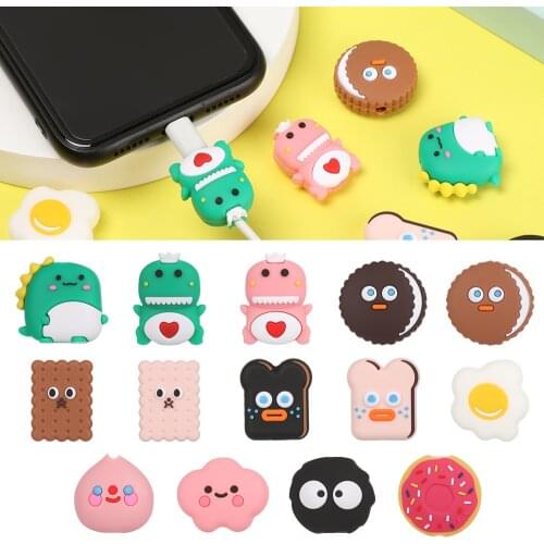 Cartoon Cute Cable Protector Cable Bite Wire Winder Data Line Cord For USB Charging Protective Cover Winder Organizer