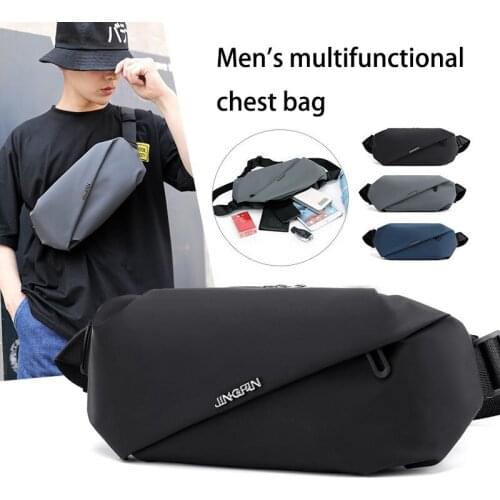 Mihaivina Men Belt Bag Black Waist Pack Multifunction Chest Bags Casual Male Fanny Pack Travel Security Wallet Purse Wholesale