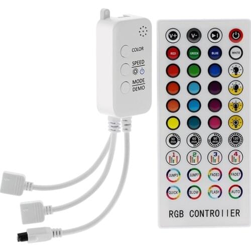 Music Bluetooth Controller RGB Controller DC12V 40Key IR Remote Controller for 2835 5050 RGB LED Strip Lights