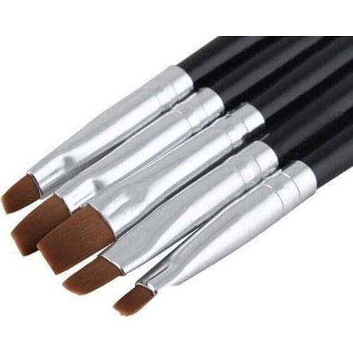 5Pcs/set Acrylic UV GEL Nail Art Design Set Liner Painting Dotting Brush Pen Builder for Acrylic Size Nail Decoration Tools