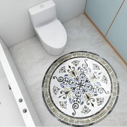 Wall stickers European circular mosaic stickers moisture-proof waterproof wear-resistant room floor stickers