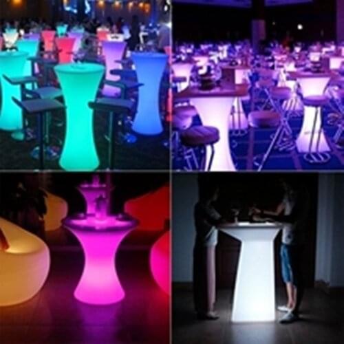 2019 Newest Rechargeable LED illuminated cocktail table Creative Lightingh Furniture disco bar nightclub supples
