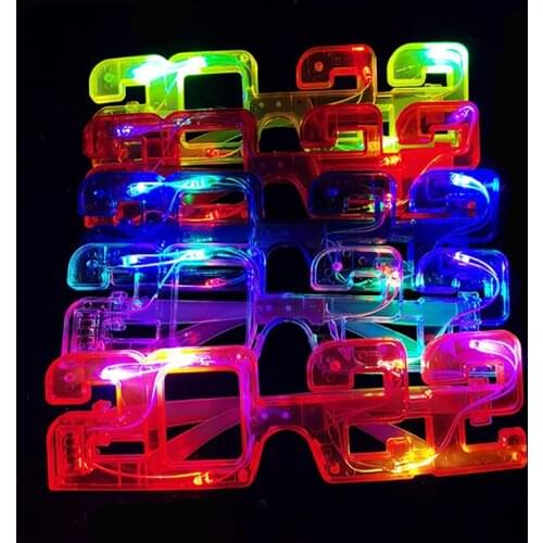 2022 LED Luminous Glasses LED Glowing Blinking Glasses Birthday Party Eye Glasses Halloween Christmas party Glasses