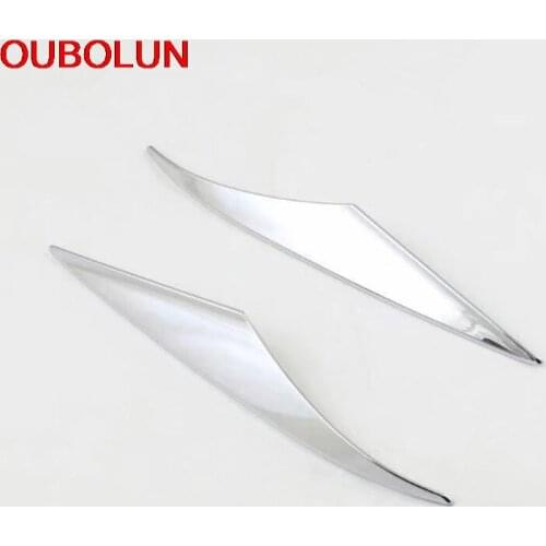 OUBOLUN 2Pcs For Chevrolet Holden Equinox Third GE 2018 2019 2020 ABS Chrome Front Fog Light Lamp Cover Head Foglamps Frame