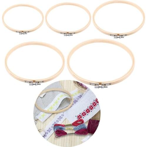 DIY Embroidery Cross Stitch 15/18/20/23/26cm Wooden Frame Hoop Circle Embroidery Loop Hand Needlecraft Sewing Tools
