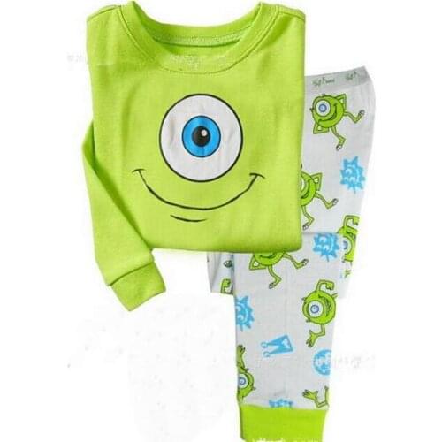 Baby Boys Kids Pajamas Sets Cotton Girls Sleepwear Suit Autumn Cartoon Pajamas Long Sleeve Pijamas Tops+Pants 2pcs Animal Pjs