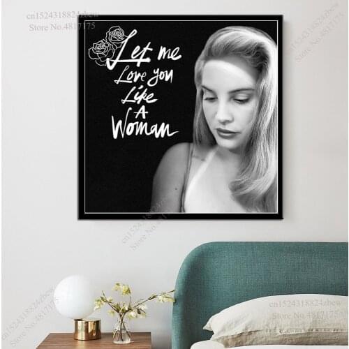 Lana Del Rey Poster Singer Music Album Let Me Love You Like a Woman Honeymoon Canvas Painting Wall Posters and Prints Home Decor