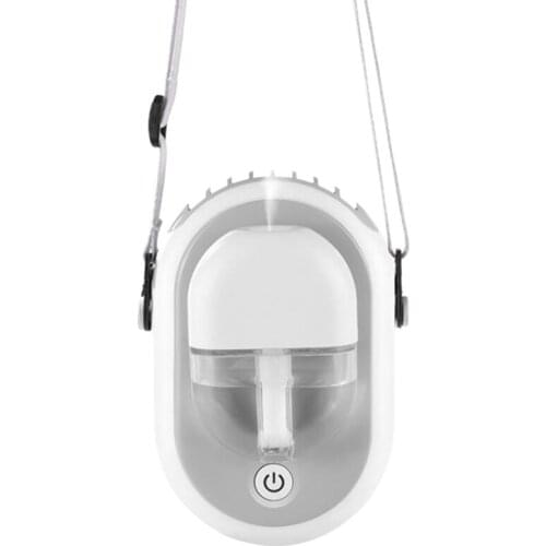 Portable Cute Hanging Fan USB Personal Mini Fan Necklace 3 Speed Mute Air Cooler for Outdoor Office Travel