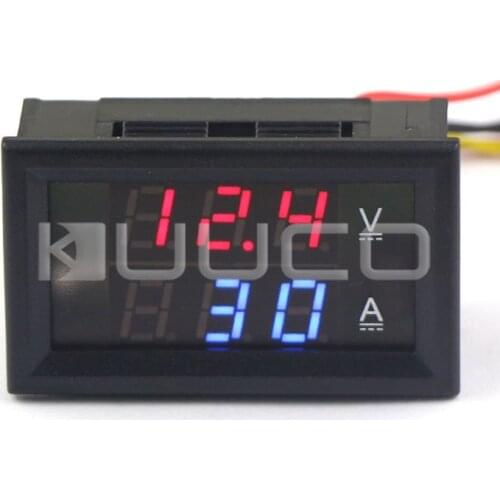 DC 12V 24V Panel Meter/Digital Meter DC 0~300V/300A Voltmeter Ammeter 2in1 Digital Voltage Current Meter/Monitor/Tester