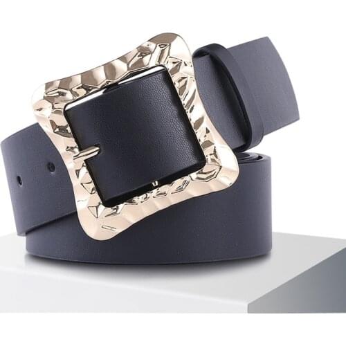 New fashion Women wide Belts Luxury design Female Vintage Square metal Pin Buckle Waist Belts casual Jeans Belt Waistband