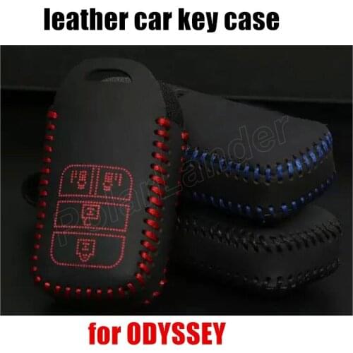 Only Rednew fashion design case fit for HONDA ODYSSEY Hand sewing car key case car key cover car styling genuine quality leather