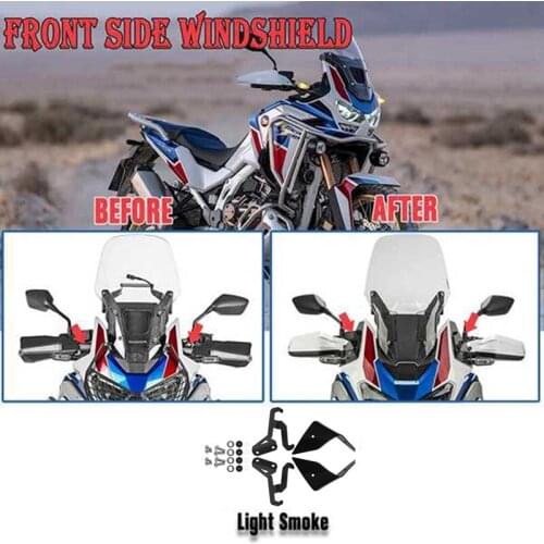 Motorcycle Side Windshield Windscreen Handshield Wind Deflector for Honda CRF1100L Adventure Sports 2020