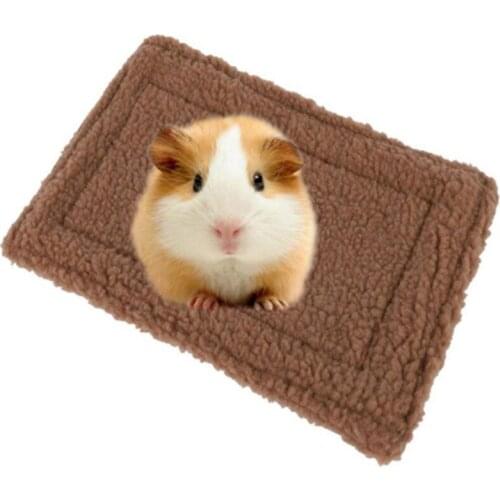 Winter Warm Hamster Bed Soft Wool Ferret Rat Guinea Pig Sleeping Pad Round Mat Squirrel Rabbit Small Animal Cage Pet Products
