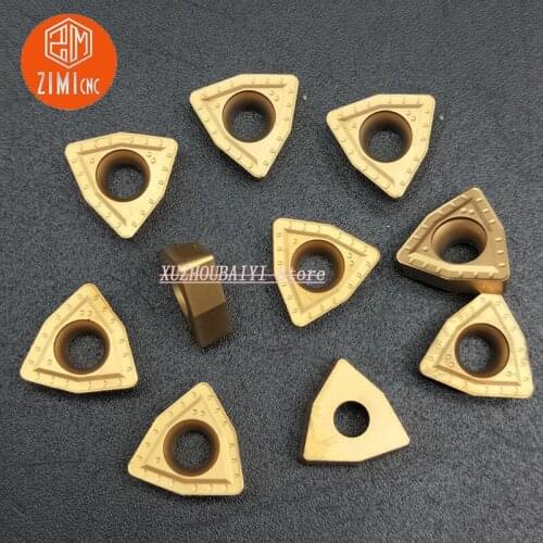 10pcs WCMX050308FN-ZK Carbide Insert U Drill Insert Original Insert CNC Lathe Cutting Tool Turning Tool Lathe Utensil