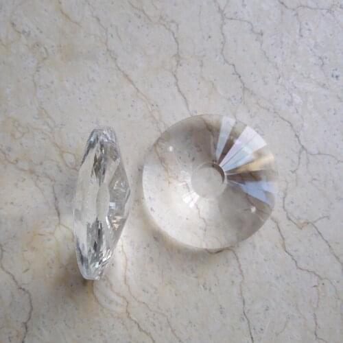 10pieces/lot, 35mm round sunflower clear Crystal Loose Beads in 2 holes chandelier Crystal Garlands Strand, Wedding/ Cake Decor