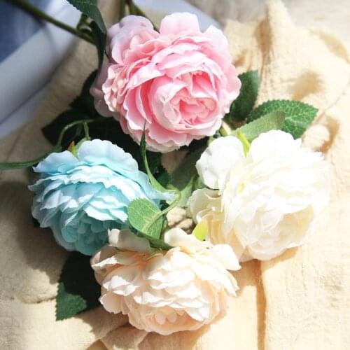 90CM Peony DIY Party Decoration Silk Artificial Flowers Small Rose Wedding Fake Flowers Festival Supplies Home Decor Bouquet