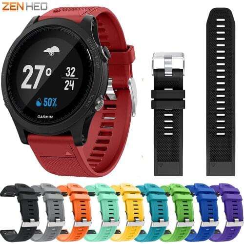 22mm Watch Band For Garmin Fenix 5/5 Plus Quick Release Silicone Strap For Garmin Forerunner 935 945 Watchband