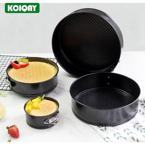 3/4Pcs Round Springform Pan Non-stick Leakproof Cake Pan Food Grade Cheesecake Baking Pan Kitchen Bakeware With Removable Bottom