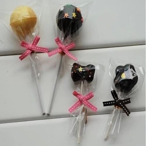 400Pcs/Lot 6*10cm Flat Open Top Transparent Cellophane Cookie Pop Pack Bag Party Lollipop Chocolate Gift Packaging Pouch