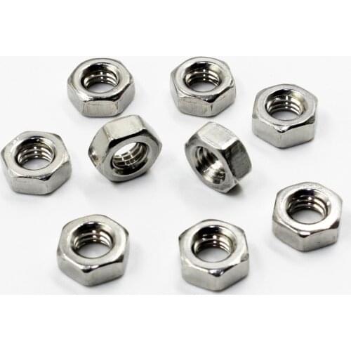 50pcs A2-70 Stainless Steel M4 Hex Nuts DIN934