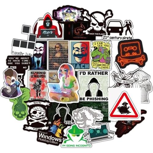 A 50Pcs Hacker Developer Language JAVA Logo Series For Laptop Motorcycle Skateboard Waterproof DIY Stickers