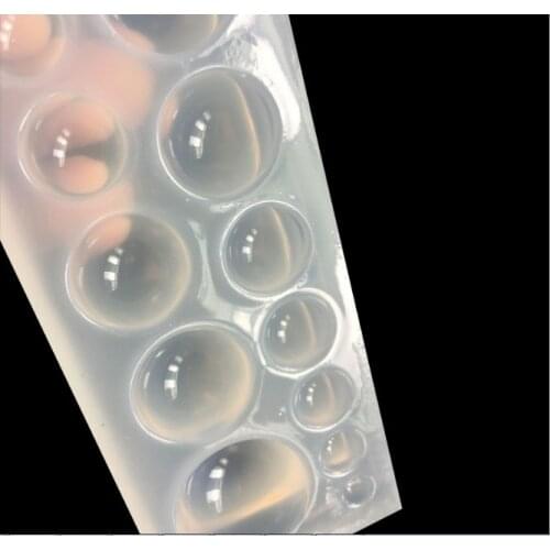 8 sizes 16 Crystal Glue Round Time gem Cabochon Moulds Silicone Mould Handmake Dome Craft DIYJewelry Tool