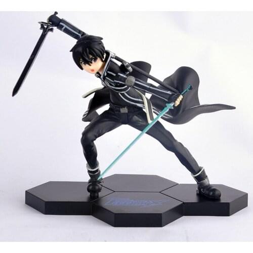 Anime Sword Art Online 2 Kirito Combat Styling PVC Action Figure Model Toys 15cm