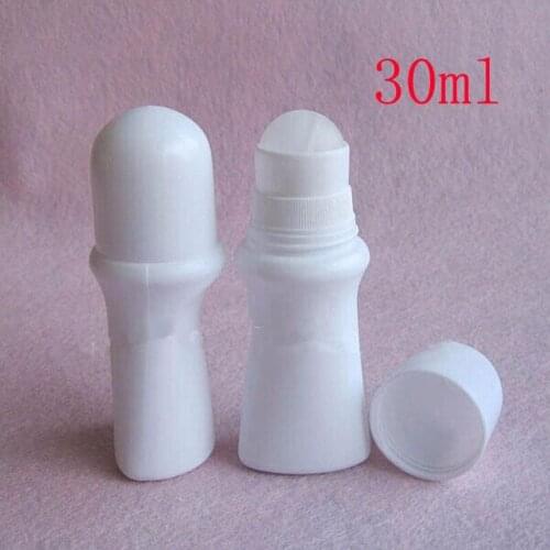 30ml white empty Plastic Roll On Bottle, 30cc deodorant roll on container essential oil Roll On Bottle for perfume F20171435