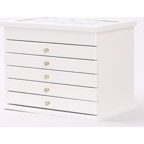 Large Wooden Jewelry Box/Jewelry Case Cabinet Ring Necklace Gift Storage Box Organizer