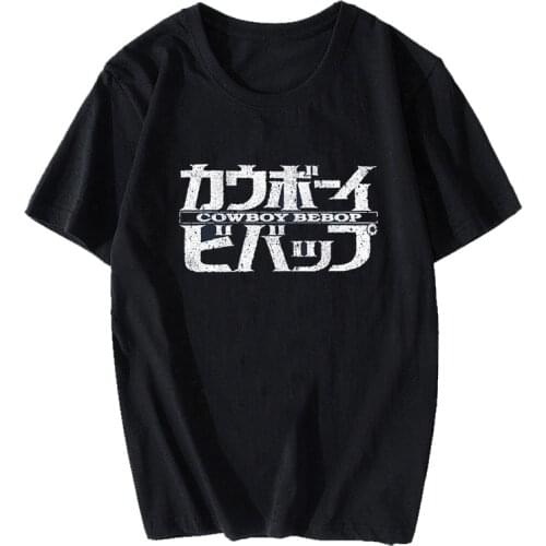 Cowboy Bebop Japan Manga T Shirt Men/women Aesthetic Cute Cotton Cool Vintage Harajuku Streetwear Camisetas Hombre Anime Tshirt