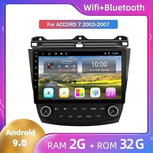 For Honda Accord 7 2003-2007 GPS Navigation Zksoftware Large Screen All-in-One Machine 2G+32G Car Radio GPS Navigation Wifi