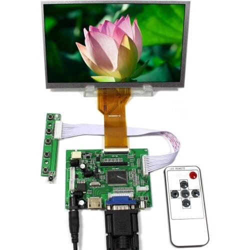 HD MI VGA 2AV lcd Controller board VS-TY2662-V17inch 800x480 AT070TN93 EJ070NA-03A 3mm thickness lcd