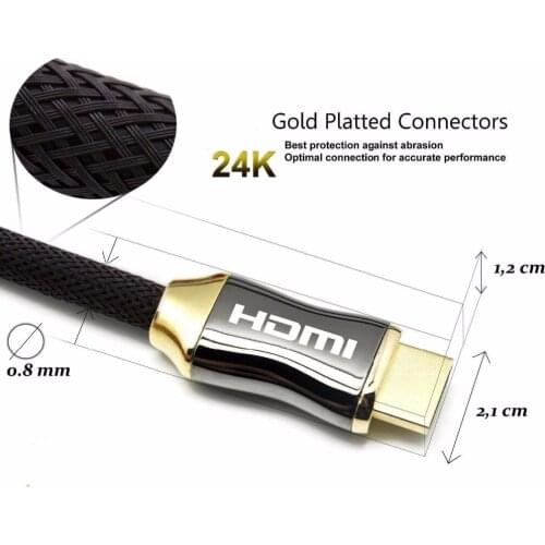 NEW HDMI to HDMI cable HDMI 2.0 4k 3D 60FPS Cable for HD TV LCD Laptop PS3 Projector Computer Cable 1m 2m 3m 5m 10m 15m 20m