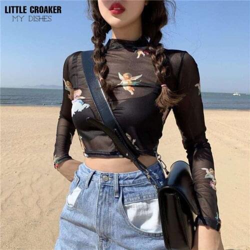 Голубые блузки Little croaker China At AliExpress