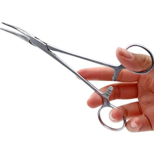 1pc Medical Dental Surgical Curved Hemostatic Forceps 14cm/16cm/18cm Stainless Steel