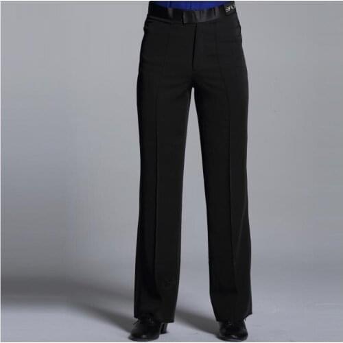 Male Latin Dancing Pants Mens Chacha Rumba Dancing Trousers Professional Men Ballroom Dancing Trousers Samba Suit B-6968