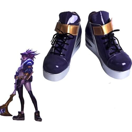 Game LOL Cosplay Shoes KDA Akali Cosplay Shoes Boots Halloween Party Women Cosplay Costumes Daily Leisure Shoes