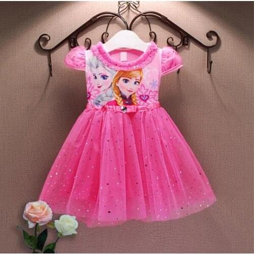 Girl Dress Summer Toddler Girls Clothes Lace Sequins Princess Dress Snow Queen Halloween Party Role-play Costume Christmas Dress