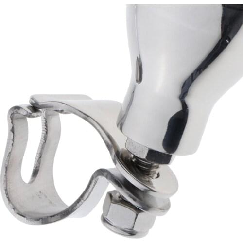 Marine Boat Yacht Steering Wheel Spinner Knob w/ Small Wrentch, Marine Accessories with Black Cap, Rustproof