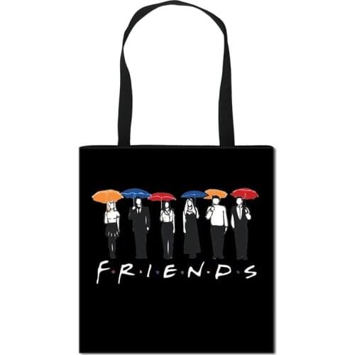 Central Perk Coffee Friends TV Show Girls Women Handbag Shoulder Bag for Travel Ladies Portable Large Capacity Shopping Bags